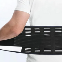 Lower Back Brace - 5 Steel Stays & Dual Pull Straps - Breathable Mesh