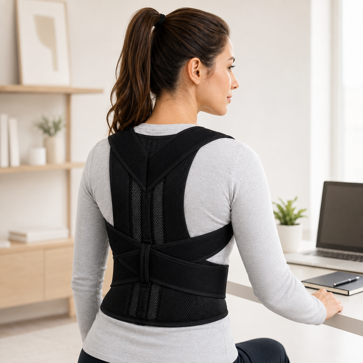Posture Corrector - Adjustable Upper Back Brace - Breathable