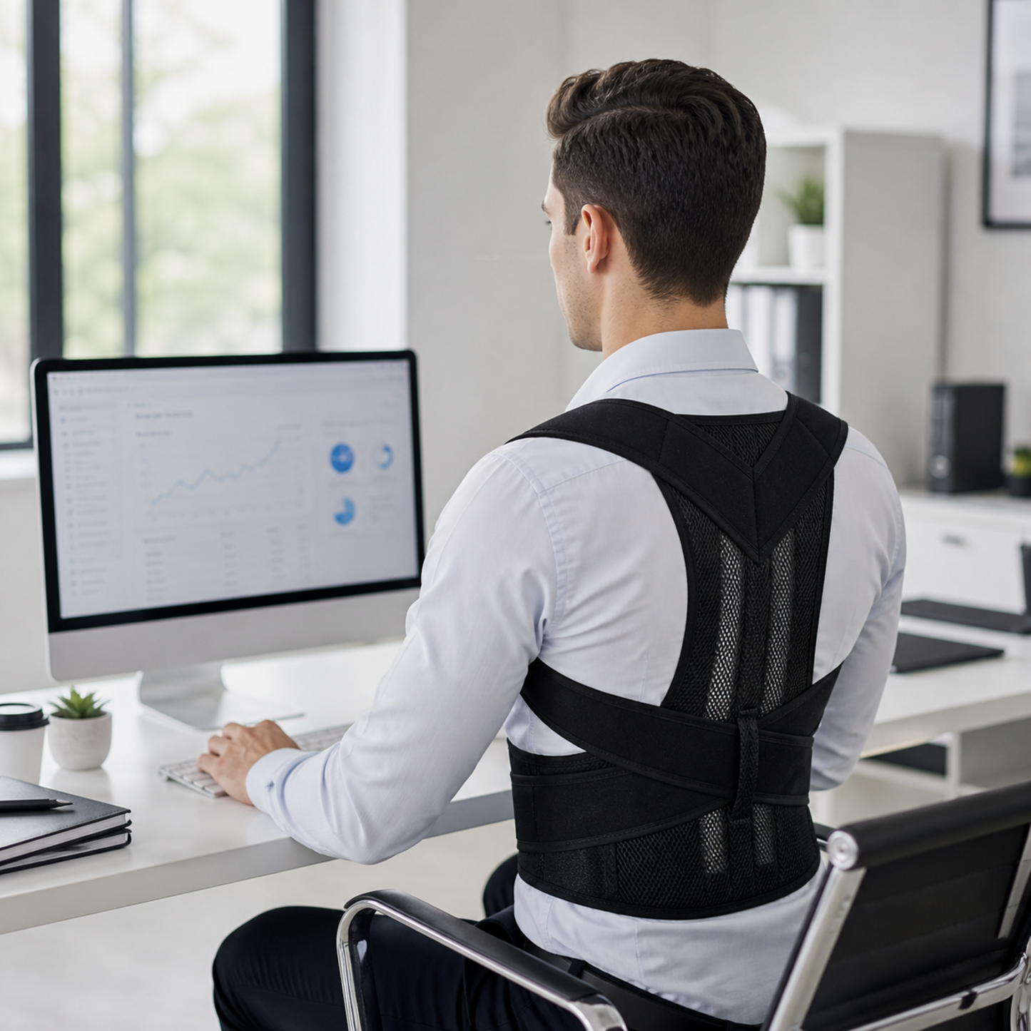 Posture Corrector - Adjustable Upper Back Brace - Breathable