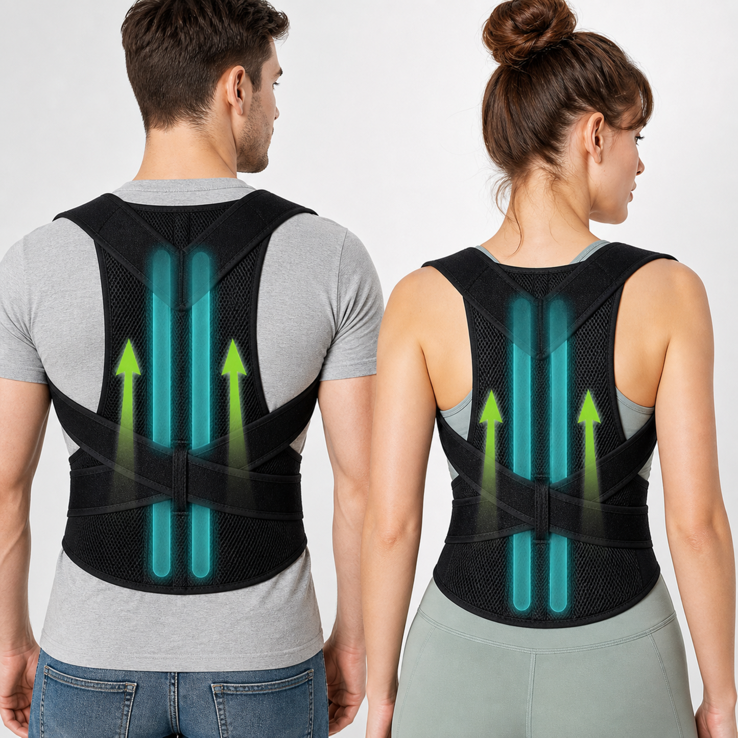 Posture Corrector - Adjustable Upper Back Brace - Breathable