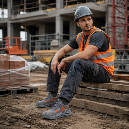Lightweight Safety Sneakers - Puncture-Proof Work Shoes - Impact-Resistant Toe