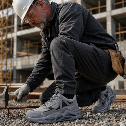 Lightweight Safety Sneakers - Puncture-Proof Work Shoes - Impact-Resistant Toe