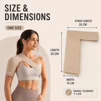 Shoulder Brace - Compression Sleeve with Cross-Chest Strap - Breathable