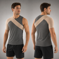 Shoulder Brace - Compression Sleeve with Cross-Chest Strap - Breathable
