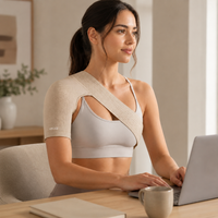 Shoulder Brace - Compression Sleeve with Cross-Chest Strap - Breathable