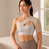 Shoulder Brace - Compression Sleeve with Cross-Chest Strap - Breathable