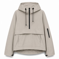 Waterproof Rain Jacket Unisex - Hooded Anorak Parka - Windproof