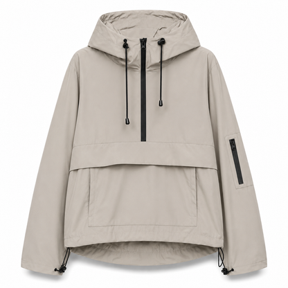 Waterproof Rain Jacket Unisex - Hooded Anorak Parka - Windproof