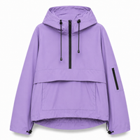 Waterproof Rain Jacket Unisex - Hooded Anorak Parka - Windproof