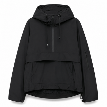 Waterproof Rain Jacket Unisex - Hooded Anorak Parka - Windproof