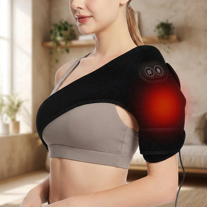 Heating Pad for Shoulder Pain - 3-in-1 Wrap for Shoulder, Knee & Elbow - Heat & Massage