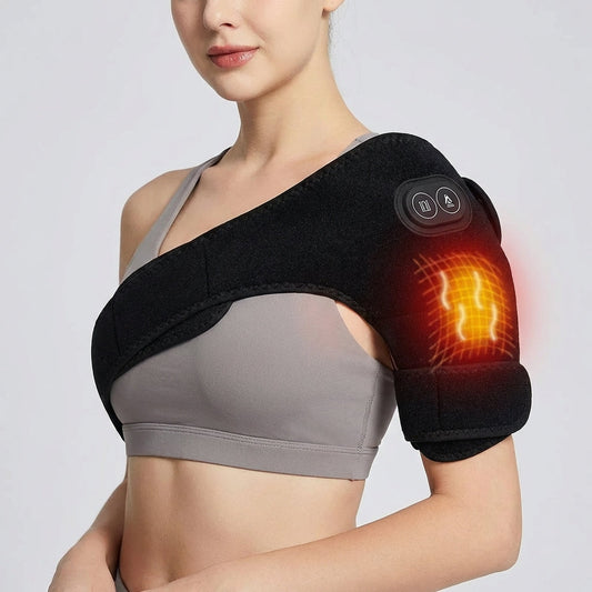 Heating Pad for Shoulder Pain - 3-in-1 Wrap for Shoulder, Knee & Elbow - Heat & Massage