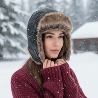 Trapper Hat - Faux Fur Lined Aviator Hat - Wind-Resistant Ear Flaps