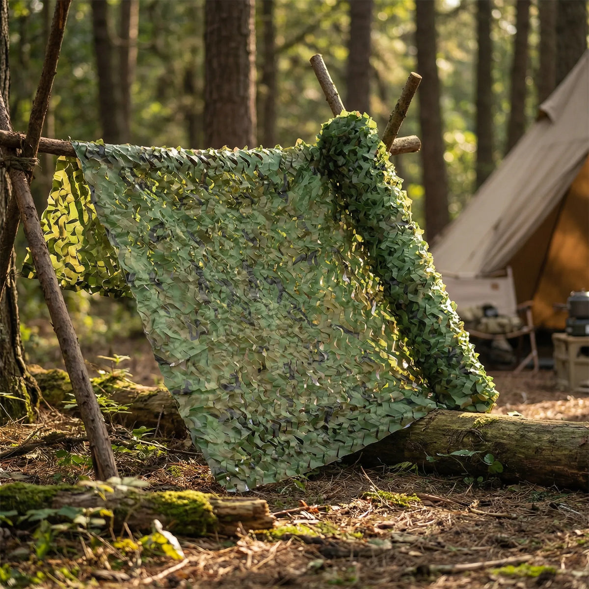 Camo Netting - Cut-to-Size Nylon Mesh Roll - Shade, Privacy & Hunting