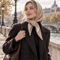 Triangle Scarf for Women - Soft Wool Knit - Neck or Head Scarf