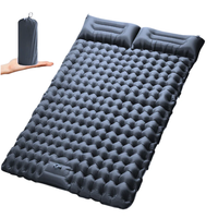 Inflatable Double Camping bed – Durable – Built-in Pillow & Foot Pump - Air Mattress
