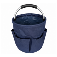 Collapsible Bucket Bag with Handle and Multiple Pockets Multifunctional