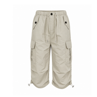 Women's Cargo Capri – Elastic Drawstring Waistband - Shorts