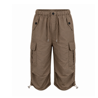 Women's Cargo Capri – Elastic Drawstring Waistband - Shorts