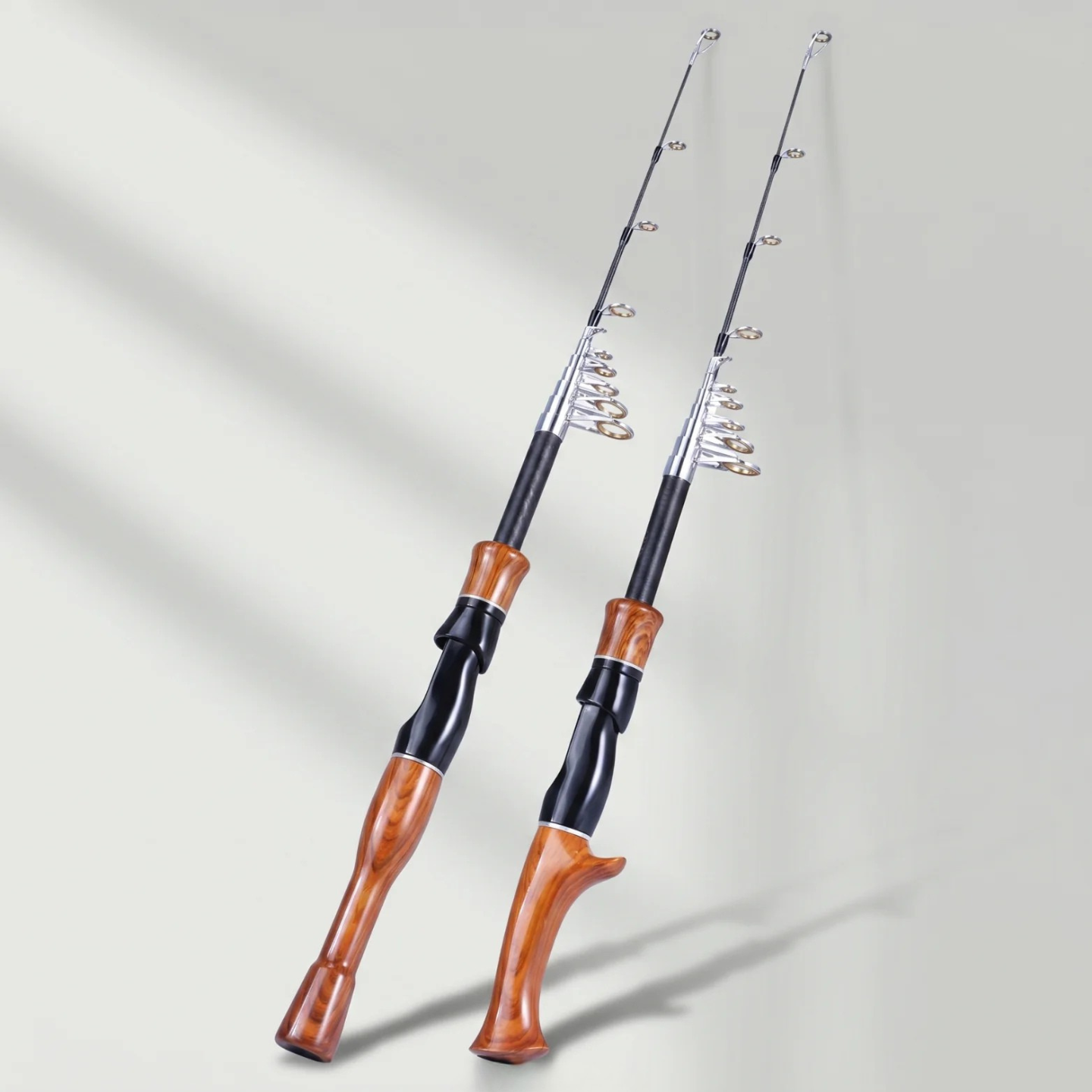 Telescopic Fishing Rod with Cork Handle Compact and Durable