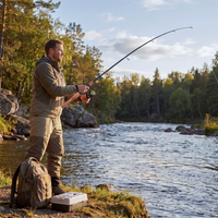 Telescopic Fishing Rod with Cork Handle Compact and Durable