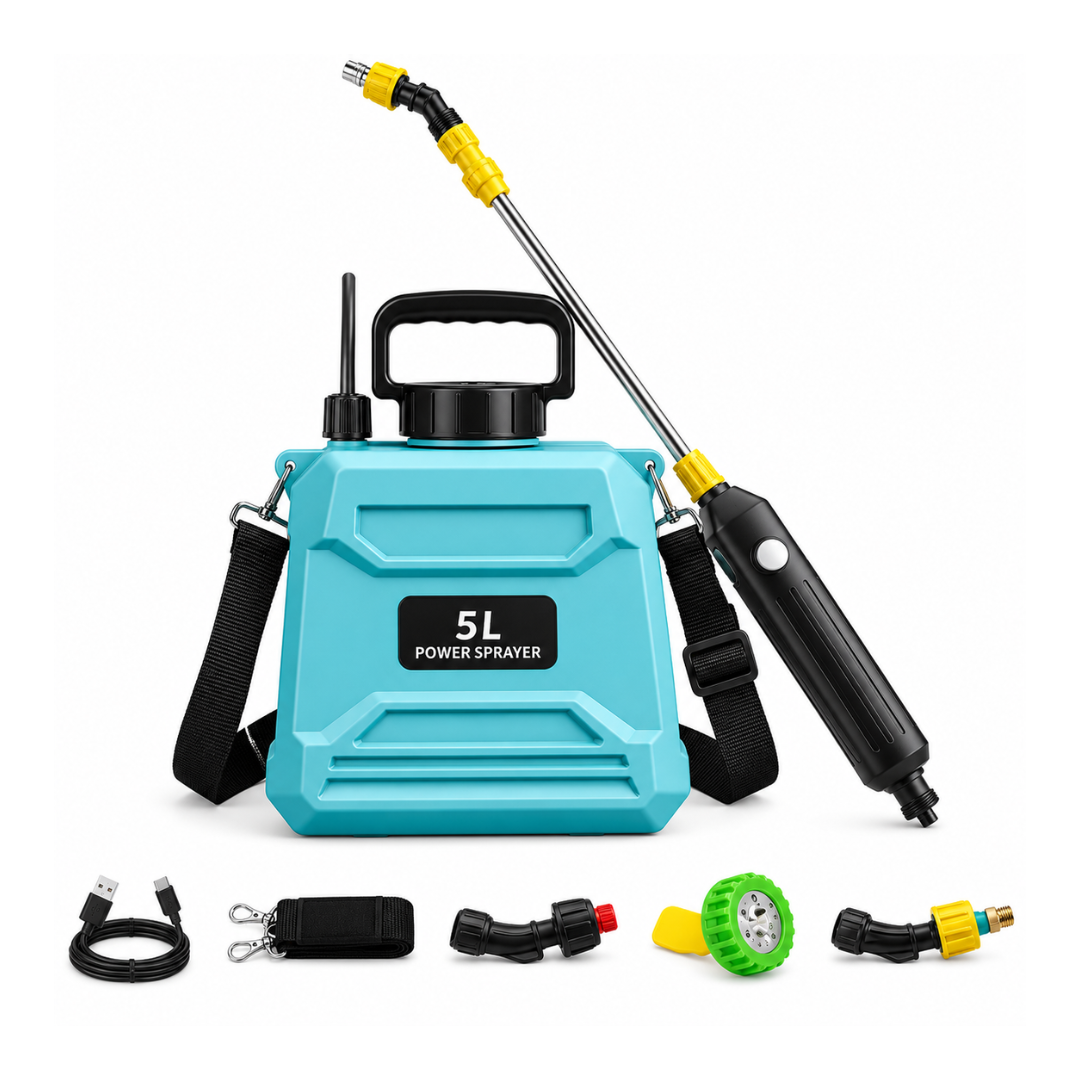 Battery Pressure Sprayer 5L – USB Backpack Sprayer – Adjustable