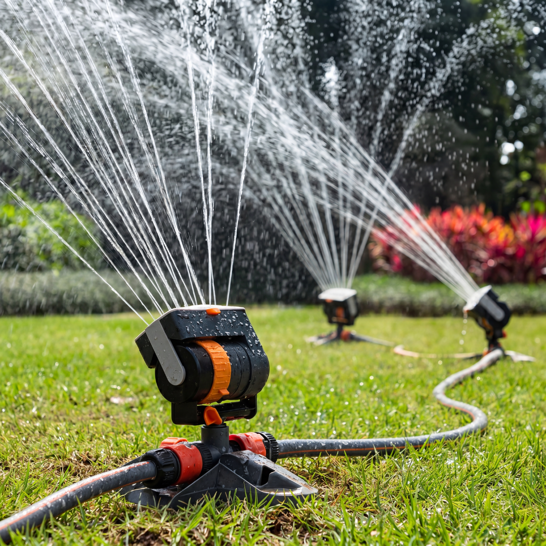 Garden Sprinkler 180° Rotating – Lawn Irrigation – 4 Spray Modes