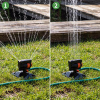 Garden Sprinkler 180° Rotating – Lawn Irrigation – 4 Spray Modes