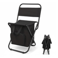 Portable Camping Chair – Cooler Backpack Seat – Footrest Comfort