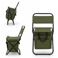 Portable Camping Chair – Cooler Backpack Seat – Footrest Comfort