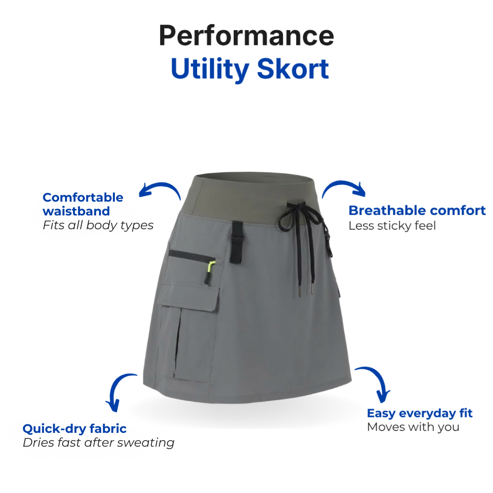 Women's Cargo Skort – Built-in Liner – All Body Types