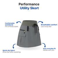 Women's Cargo Skort – Built-in Liner – All Body Types