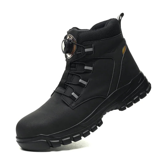 Waterproof Steel Toe Work Boots - Puncture-Proof Safety Boots - Non-Slip