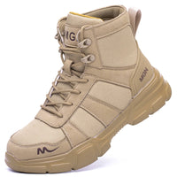Steel Toe Work Boots - Puncture-Proof Tactical Safety Boots - Non-Slip
