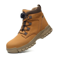 Waterproof Steel Toe Work Boots - Puncture-Proof Safety Boots - Non-Slip