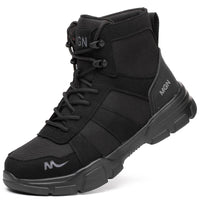 Steel Toe Work Boots - Puncture-Proof Tactical Safety Boots - Non-Slip
