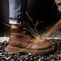 Waterproof Work Boots - Steel Toe Safety Boots - Slip-Resistant