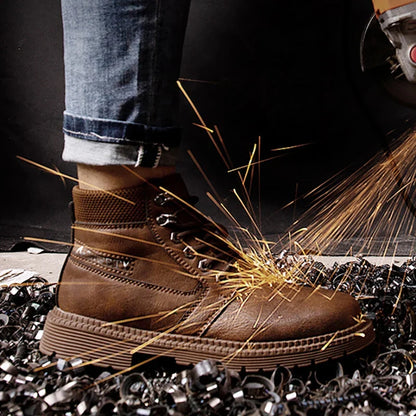 Waterproof Work Boots - Steel Toe Safety Boots - Slip-Resistant