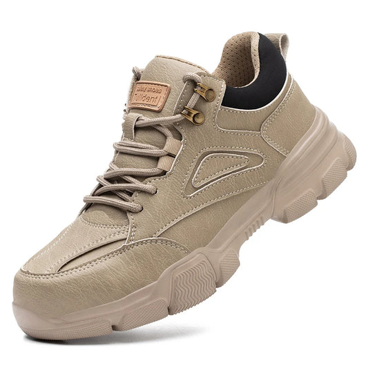 Steel Toe Safety Shoes - Lightweight Puncture-Proof Work Sneakers - Slip-Resistant