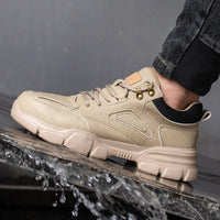 Steel Toe Safety Shoes - Lightweight Puncture-Proof Work Sneakers - Slip-Resistant