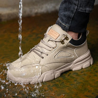 Steel Toe Safety Shoes - Lightweight Puncture-Proof Work Sneakers - Slip-Resistant