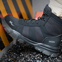Steel Toe Work Boots - Puncture-Proof Tactical Safety Boots - Non-Slip
