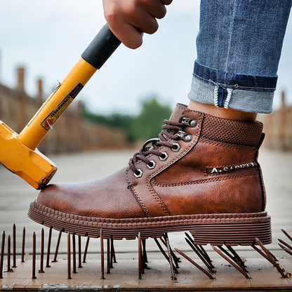 Waterproof Work Boots - Steel Toe Safety Boots - Slip-Resistant