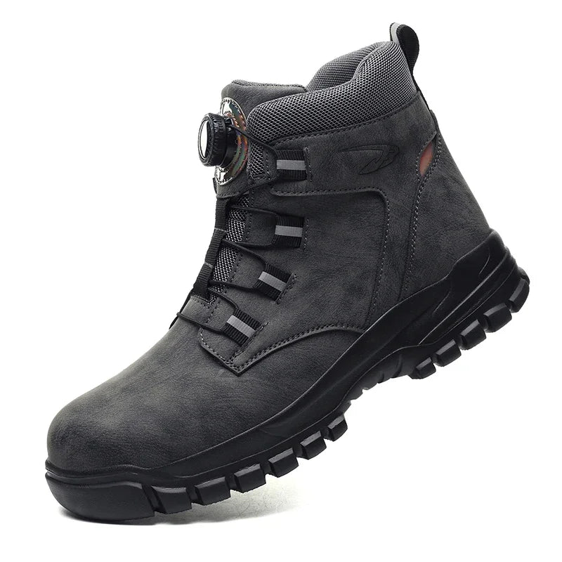 Waterproof Steel Toe Work Boots - Puncture-Proof Safety Boots - Non-Slip