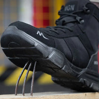 Steel Toe Work Boots - Puncture-Proof Tactical Safety Boots - Non-Slip