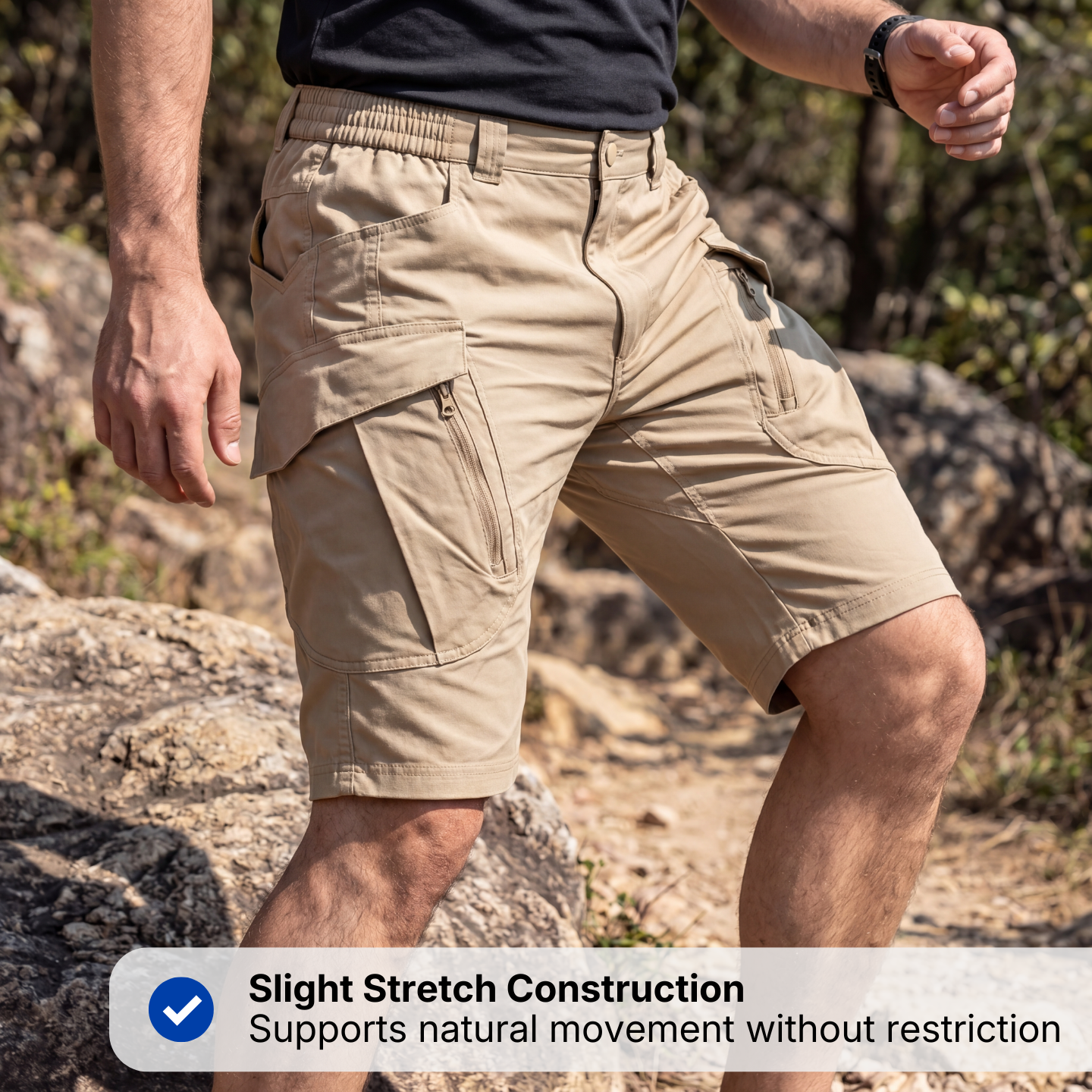 Men’s Tactical Utility Shorts – Lightweight Quick-Dry - Multi-Pocket Design