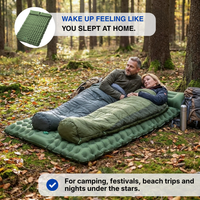 Inflatable Double Camping bed – Durable – Built-in Pillow & Foot Pump - Air Mattress