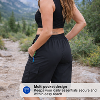 Women’s Summer Cargo Shorts with Zip Pockets