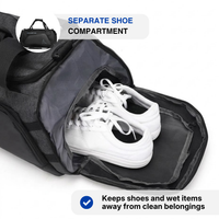 Water-Resistant Sports Duffel Bag – Multiple Compartments – Shoe Compartment