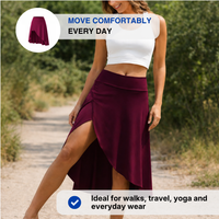 Women’s Asymmetrical Sports Skirt – Midi Length – Side Slit